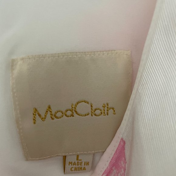 Gorgeous Modcloth L Floral Belted Sleeveless Dress - Picture 6 of 8